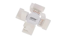 LED line łącznik do taśm LED CLICK CONNECTOR kątowy 12 mm 5 PIN Typ + RGBW