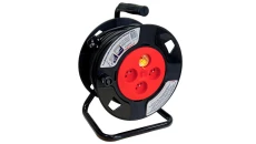 Przedłużacz bębnowy 40m OWY H05VV-F 3x1,5mm 4gn. czar-czer. 24613