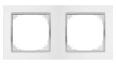 SANTRA ramka podwójna biały/chrom 4172-26