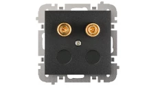 SANTRA gniazdo 1xgłośnikowe bez ramki podtynkowe czarny 4157-19