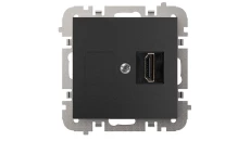 SANTRA gniazdo 1xHDMI bez ramki podtynkowe czarny 4191-19