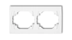 LOGO Ramka pozioma podwójna biały LRH-2