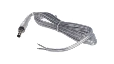 Wtyk DC 5.5x2.1 przewód przeźroczysty 150cm 18awg