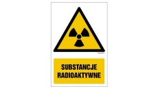 ZNAK - GF011 Substancje radioaktywne 25 x 37,5 cm FN - Folia samoprzylepna