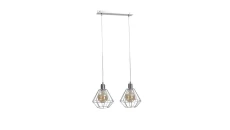 Lampa wisząca loftowa 2xE27 FOSKAL SILVER