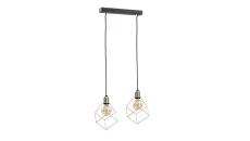 Lampa wisząca loftowa 2xE27 TAHO GOLD