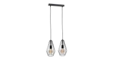 Lampa wisząca loftowa 2xE27 LEX BLACK