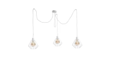 Lampa wisząca loftowa 3 xE27 FOSKAL WHITE