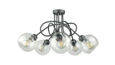 Lampa sufitowa nowoczesna 5xE27 EVIE BLACK
