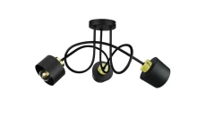 Lampa sufitowa nowoczesna 3xE27 SIMPLY BLACK/GOLD
