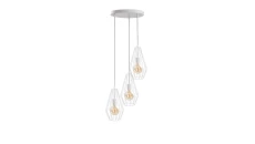 Lampa wisząca loftowa 3x E27 LEX WHITE
