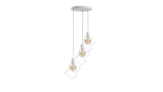 Lampa wisząca loftowa 3x E27 RUBEN WHITE