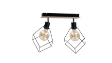 Spot loftowy 2xE27 RUBEN WOOD