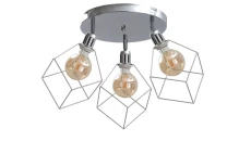 Spot loftowy 3x E27 RUBEN SILVER