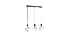 Lampa wisząca loftowa 3xE27 RUBEN BLACK