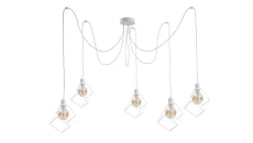 Lampa wisząca loftowa 5xE27 RUBEN WHITE