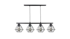 Lampa wisząca nowoczesna 4xE27 FEBRIS BLACK LONG