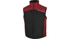 Kamizelka z poliestru pongee powlekanego PVC FIDJI3, kolor: czarno-czerwony, rozmiar: 3XL / FIDJ3NR3X