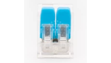 Szybkozłączka 2x0,2-4mm2 z dźwigniami transparentna - 100 szt.