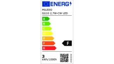Żarówka LED GU10 2,7W-CW LED 240lm 5000K barwa zimna 31229