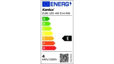 Żarówka LED E14 ZUBI LED 4W E14-NW 520lm 4000K barwa neutralna 24529