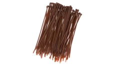Opaska taśma trytytka zaciskowa kablowa 150x3,6mm brązowa 25szt / 38274