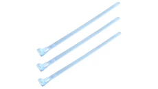 Opaska taśma trytytka zaciskowa kablowa wielokrotnego użytku 125x7,6mm biała 25szt / 08314