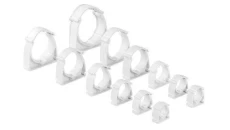 Uchwyt zamykany do rur elektroinstalacyjnych, sztywnych UZE 22 zamykany biały /opakowanie 100szt/