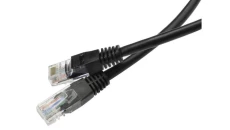 Patchcord UTP kat.6 kabel sieciowy LAN 2x RJ45 linka czarny 1m