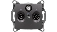 SEDNA Gniazdo antenowe R/TV/SAT końcowe grafitowe SDN3501370