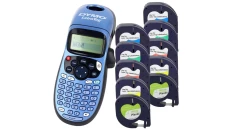 Drukarka etykiet DYMO LetraTag LT-100H + 10 kolorowych taśm w zestawie
