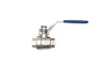 Zawór kulowy gwintowany Flowmatik R 3/8 GW PN63, 2-elementowy z blokadą, stal nierdzewna 316, PTFE