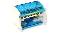 Blok rozdzielczy 2-modułowy na szynę TH35 2x (5x6mm2, 2x25mm2) 100A (500V AC) ShNK2x7 SIMET