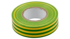 Taśma izolacyjna PVC 711E żółto-zielona 0,13 x 15mm x 10m / 25219