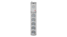 Przedłużacz przeciwprzepięciowy professional 5 gniazd 2xUSB 5m 10A 230V 2300W szary W-100042