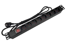 Listwa przeciwprzepięciowa A-LAN PZ081U3M (8 x UTE 16 A (3680 W) 3m kolor czarny)