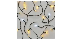 Lampki choinkowe Classic 120 LED 12m ciepła + zimna biel, zielony przewód, IP44, timer D4AN05