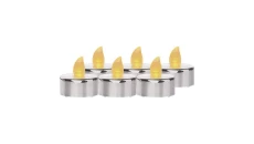 Świeczki tealight srebrne 6x CR2032, vintage, kpl. 6 szt DCCV12
