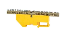 Listwa ochronna 18-modułowa 18x16mm2, 1x35mm2 wysoka podstawa - żółta