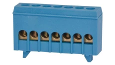 Listwa ochronna 7-modułowa 7x16mm2 niebieska IP20