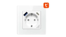 Inteligentne gniazdo ścienne WiFi Avatto N-WOT10-USB-W USB i USB-C TUYA (białe)