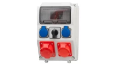 Rozdzielnica CAJA 9M - gniazda 2x16A 5p, 2x230V, L/P(32A) /9 modułów/
