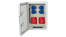 Rozdzielnica budowlana RB-250 - gniazda 16A 5p, 32A 5p, 4x230V