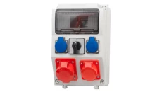 Rozdzielnica CAJA 9M - gniazda 2x16A 5p, 2x230V, 0/1(32A) /9 modułów/