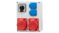 Rozdzielnica R-240 - gniazda 2x32A 5p, 2x230V, 0/1(32A)