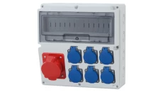 Rozdzielnica LAGO 14M - gniazda 16A 5p, 6x230V /14 modułów/