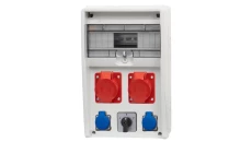 Rozdzielnica ULISSE 12M - gniazda 2x16A 5p, 2x230V, L/P(32A) /12 modułów/