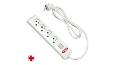Przedłużacz listwowy FIDO 4x230V, OWY 3x1,5mm2 - 3m z wyłącznikiem