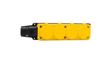 Listwa gumowa 4x230V 16A IP54 SCHUKO żółta