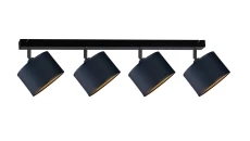 Spot nowocesny abażur 4xE27 FLOW BLACK